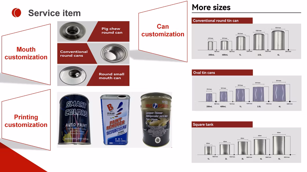 200ml 300ml Round Packaging for Car Putty Packing Container Glue Tinplate Can Engine Oil Metal Can Chemical Industry Empty Can Paint Tin Can