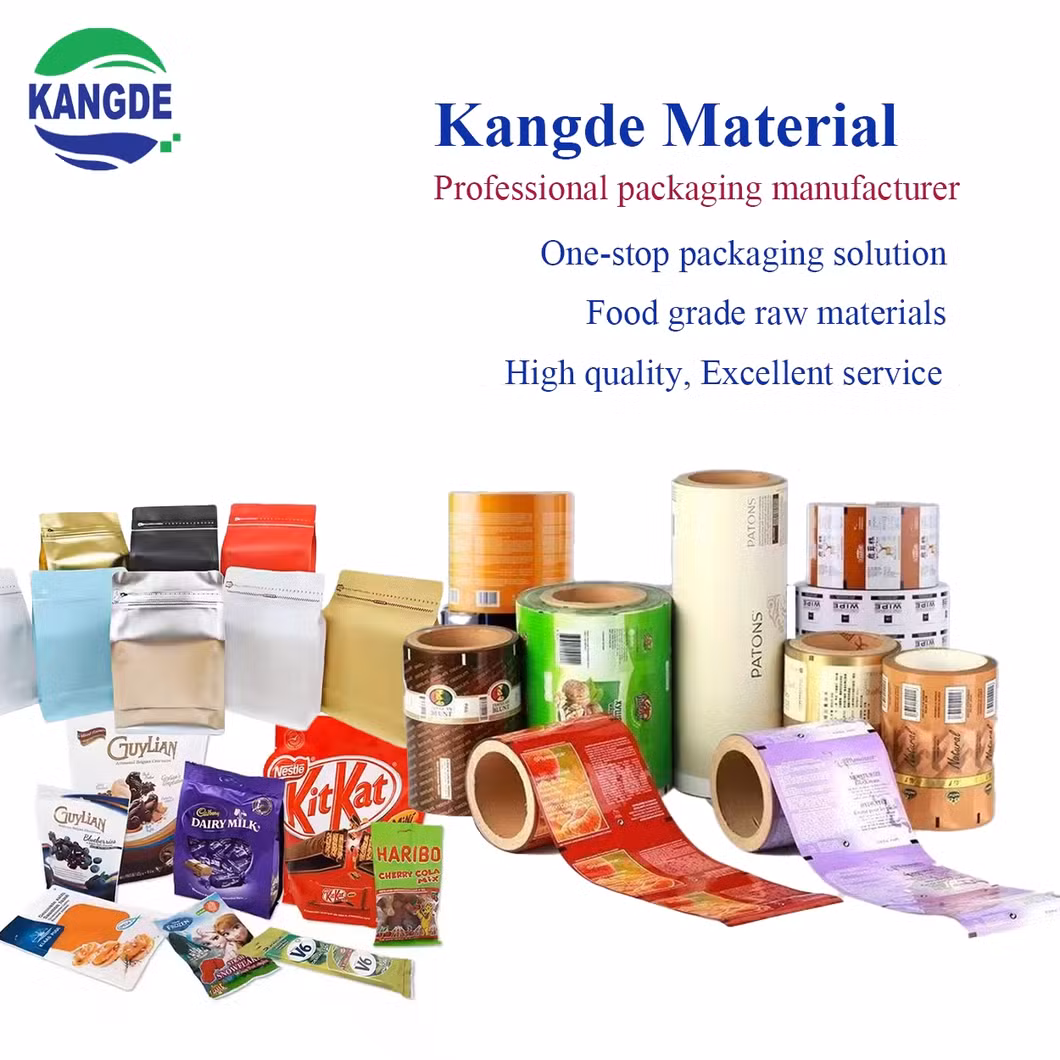 Customized Printing Food Cakes Snacks Flexible Packaging Aluminum Foil Package Bag with Transparent Window Packaging Bag