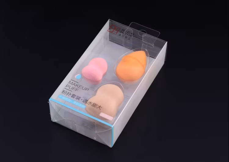 Customized Make up Tool Sponge Printing Plastic Cosmetic Packaging with inner blister