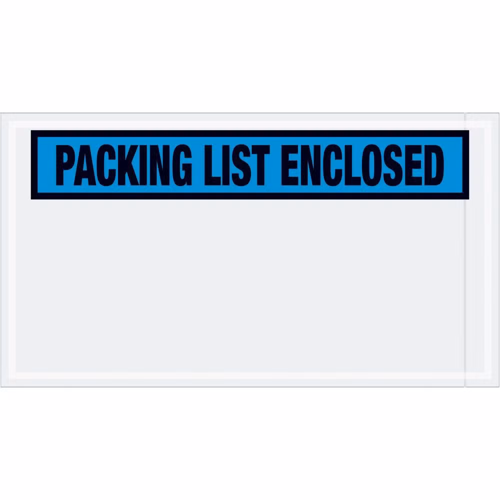 Factory Supply! ! ! 2mill Thick 7" X 5.5" Blue Color Printing "Invoice Enclosed" Envelopes