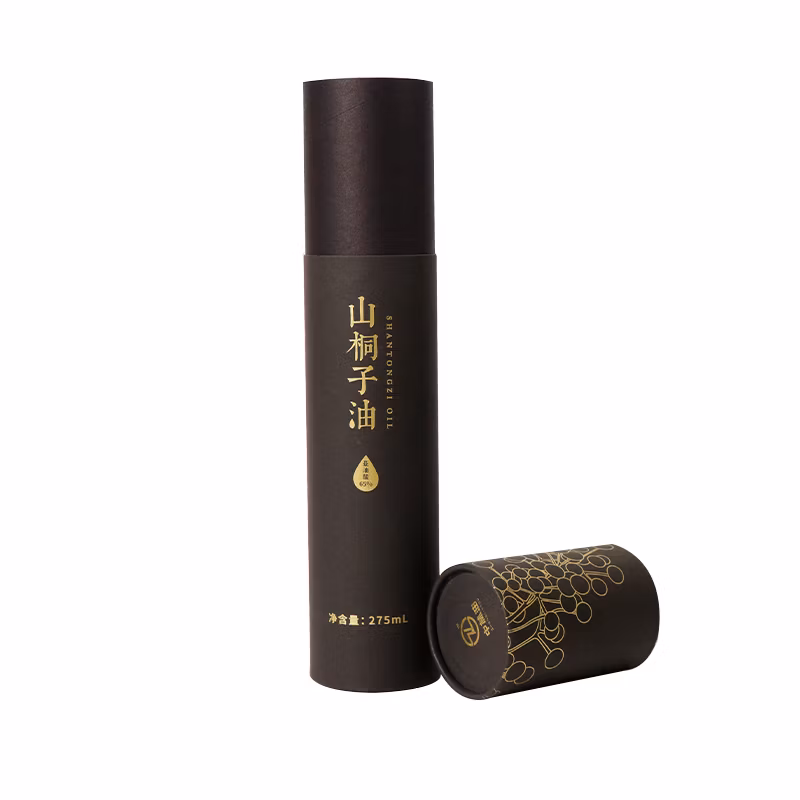 Biodegradable Round Shape Tea Packaging Tube Food Grade Cocoa Powder Paper Tube Packaging