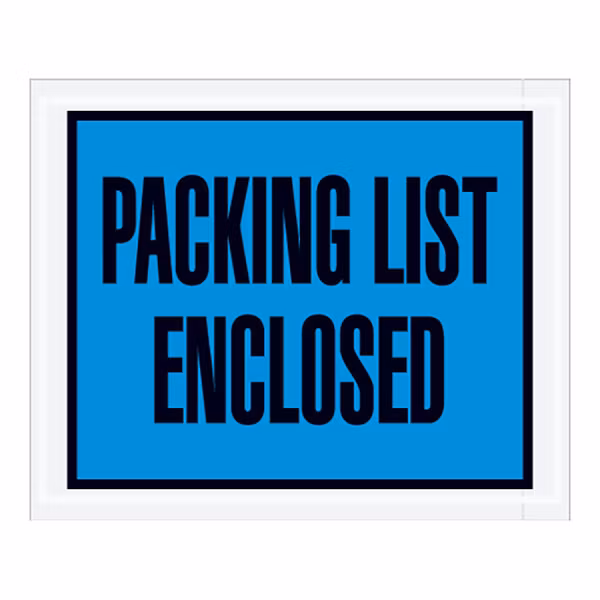 Factory Supply! ! ! 2mill Thick 7" X 5.5" Blue Color Printing "Invoice Enclosed" Envelopes