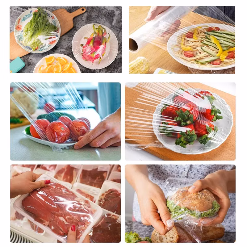 High Quality Packaging Transparent Food Grade Universal Kitchen Plastic PVC Cling Film for Bowl and Dish Cover
