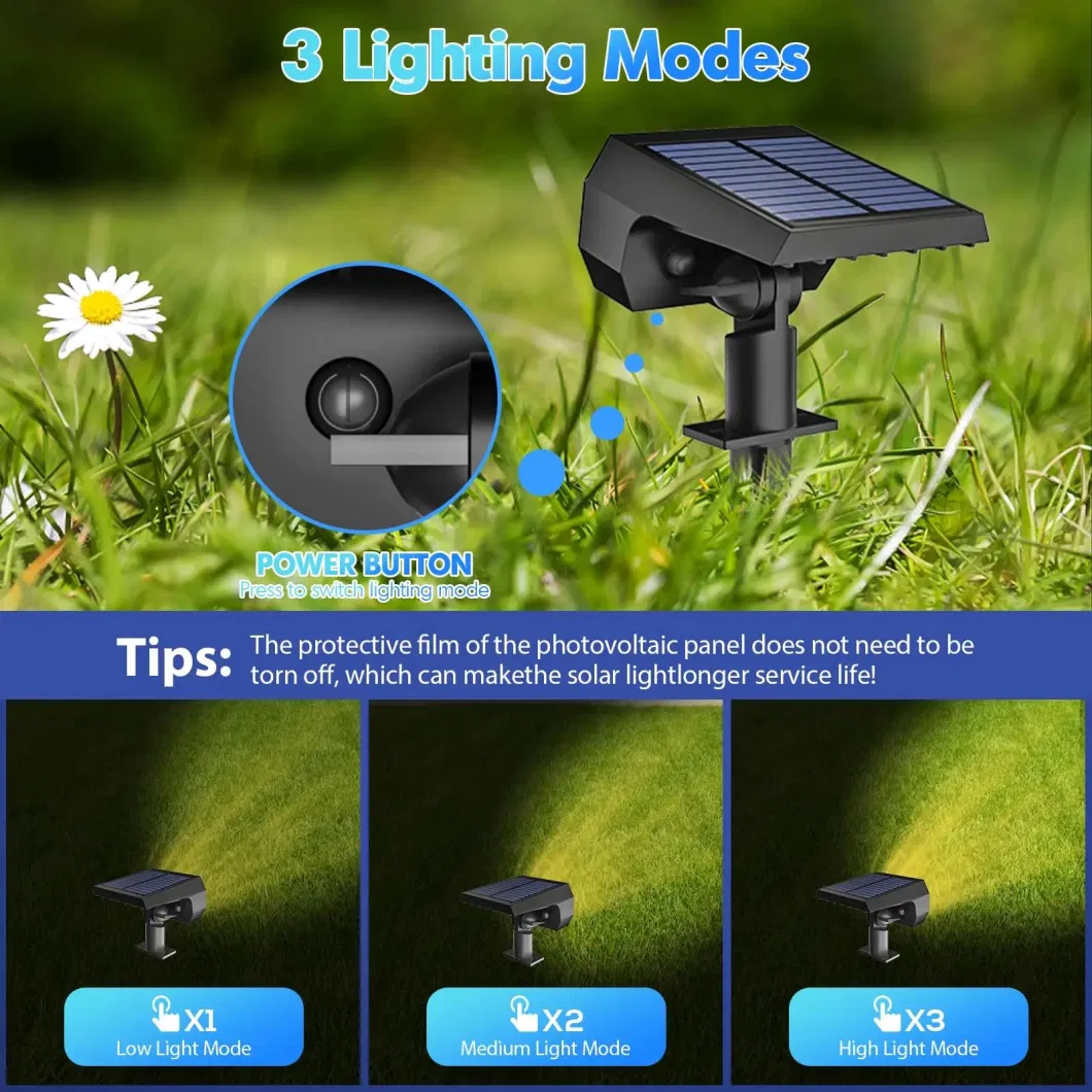 Hot Selling Waterproof Bright Solar Powered LED Solar Spot Light for Outside Garden Lawn Yard Landscape