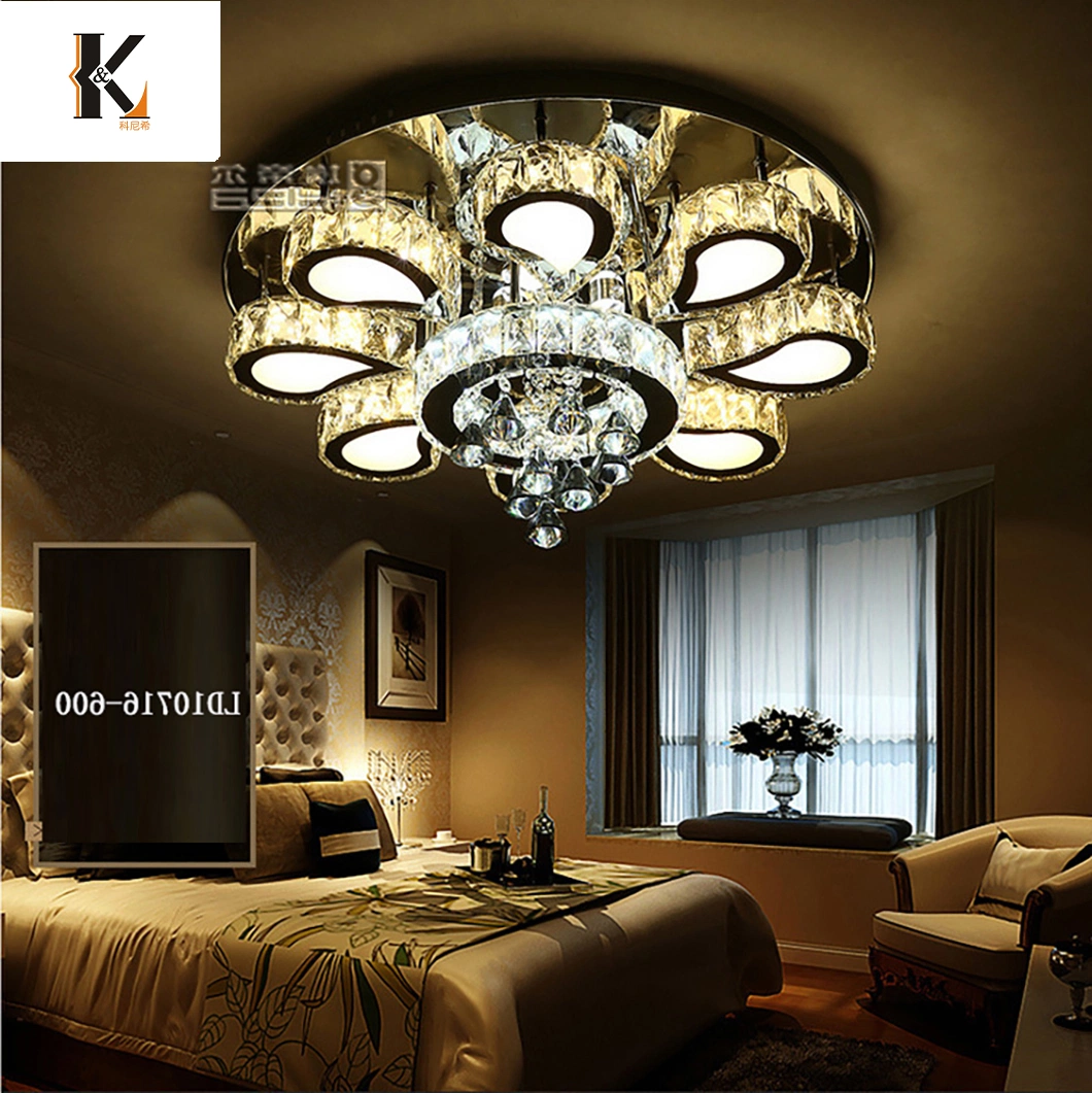 Crystal Light Lighting Stainless Steel China Hot Sale Lighting Factory Sale Living Room Rustic Crystal Ceiling Light