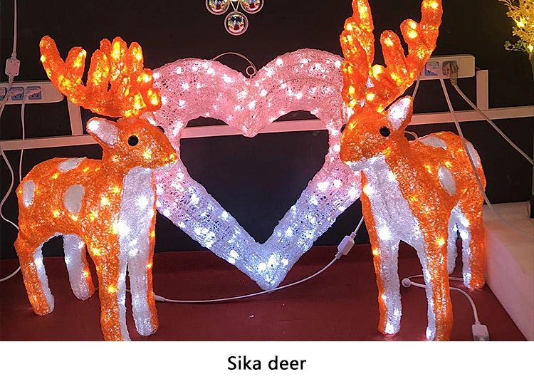 Outdoor Santa Claus Modeling Lights LED Animal Landscape Scenic Park Santa Claus Lights Motif Light