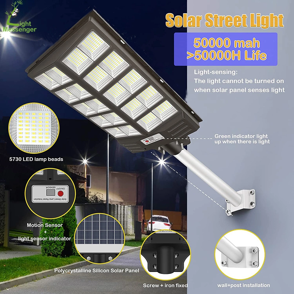 Hot Sale Factory Exterior Battery Lighting Garden Road Power Lights Wholesale Motion Sensor Flood Wall Integrated All in One Best Street Outdoor LED Solar Lamp