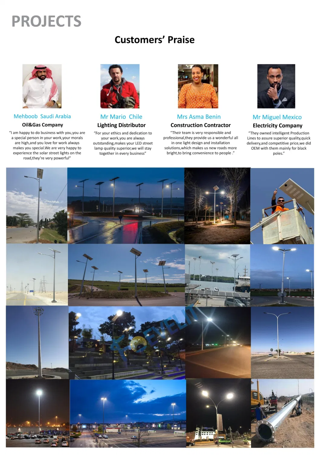 Wholesale OEM 60W 80W 100W Solar Street Light with Hot DIP Galvanized Pole Outdoor Lighting