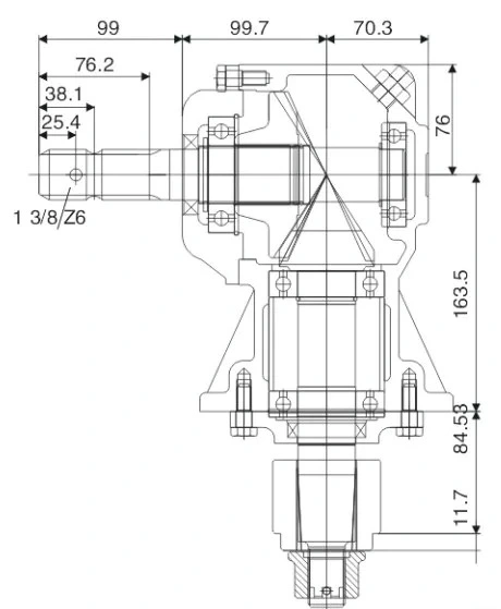 Ep-55 Agricultural Lawn Mower Gearbox