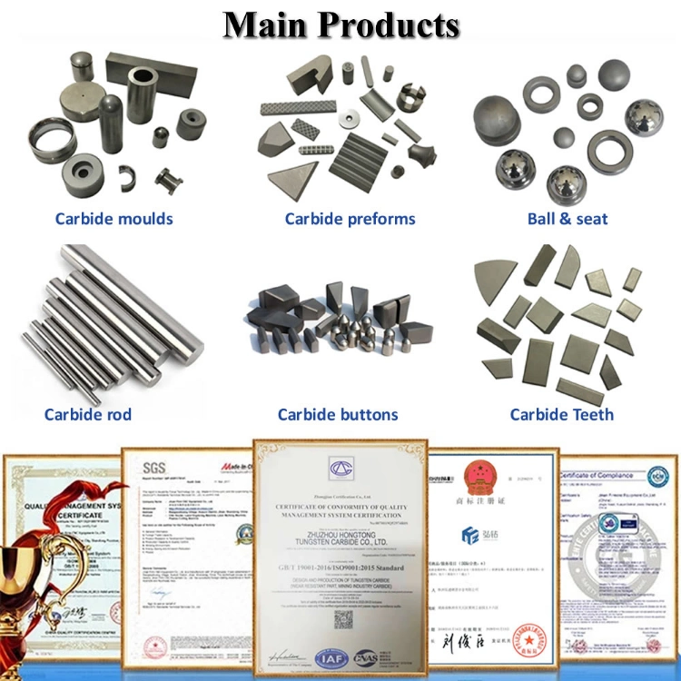 B30 B40 Yg15 Tungsten Carbide Teeth for Agricultural Machinery Plough Tillage Tips Wear Parts