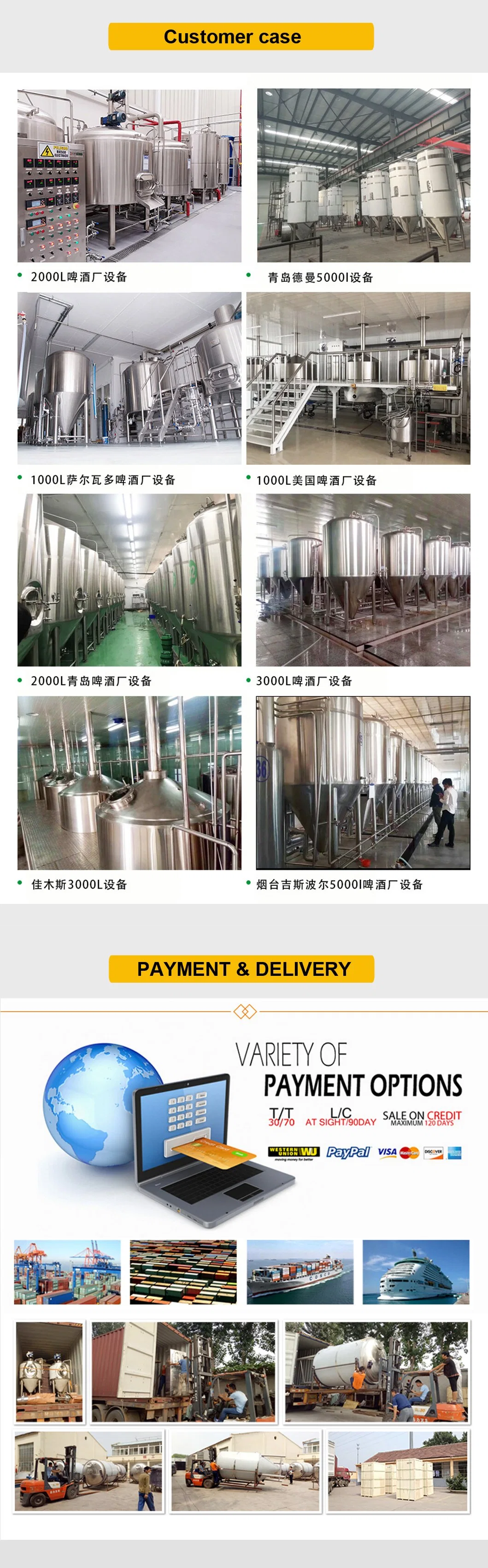 Touch Screen Automatic/Digital Display Semi-Auto Controlling Beer Stainless Steel Tank ISO UL CE