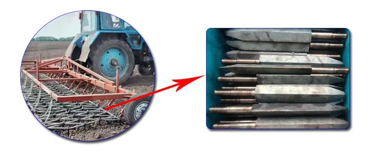 Customized Cultivator Induction Quenching Spike Forging Steel Harrow Tooth