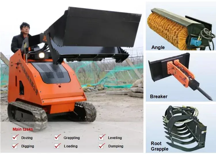 Crawler Type Mini Skid Steer Loader with Auger Like Dingo Ditch Witch Toro Skid Steer