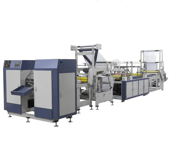 Automatic Draw String Ribbon Rolled Garbage Bag Making Machine Drawstring Trash Bag on Roll Making Machine