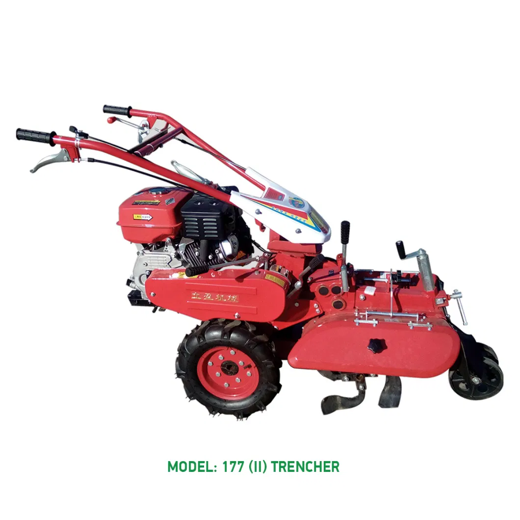 Walk Behind Mini Tractor Power Cultivator Ditching Ploughing Rotary Tiller