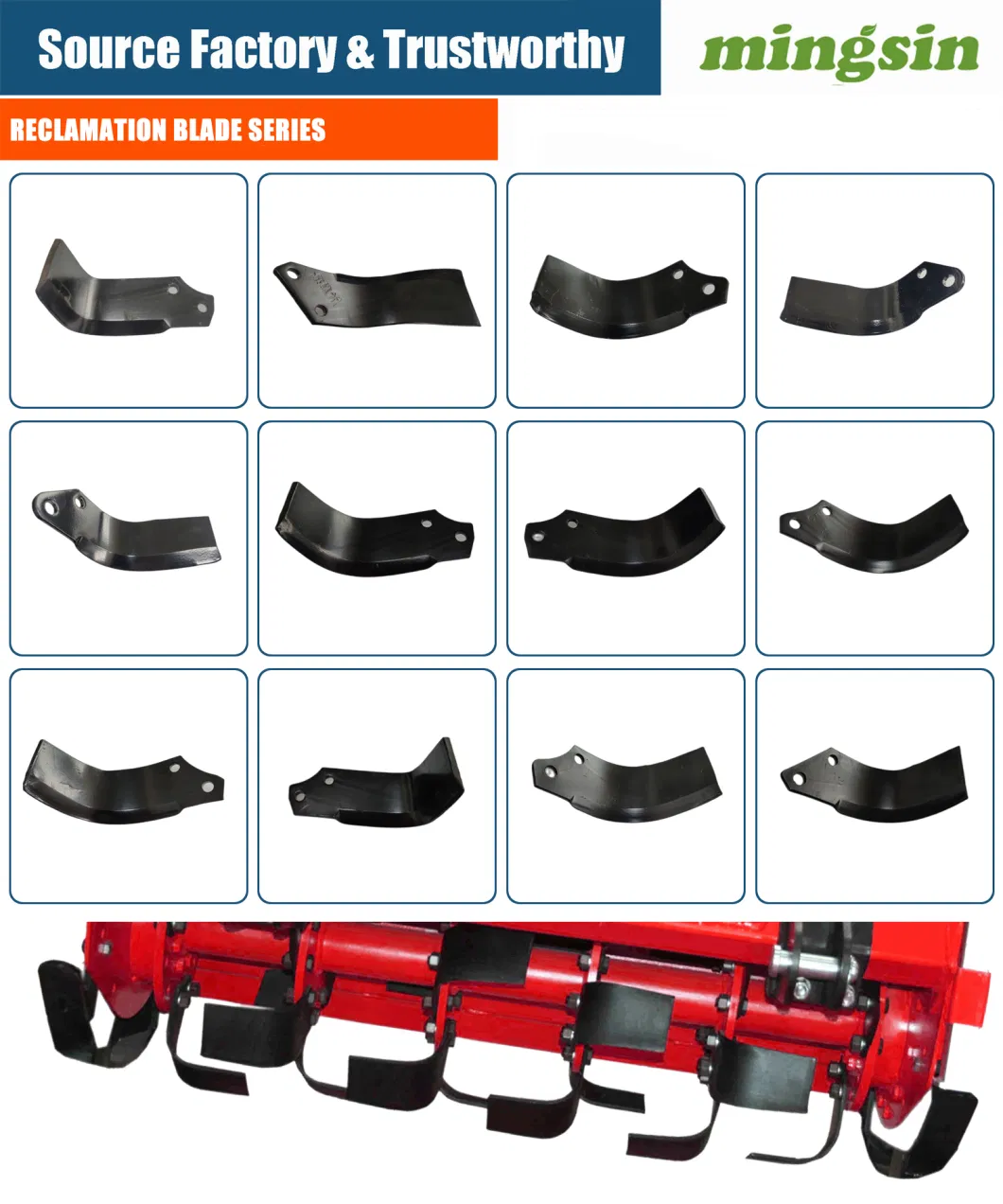 Rotary Spare Parts Power Tiller Cultivator Blades for Agriculture Machines