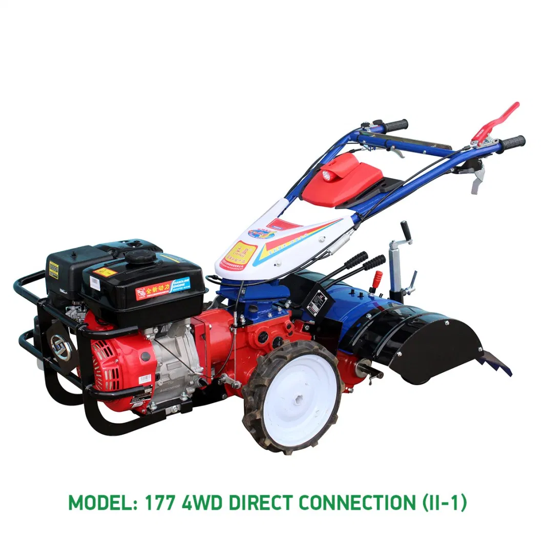 Walk Behind Mini Tractor Power Cultivator Ditching Ploughing Rotary Tiller