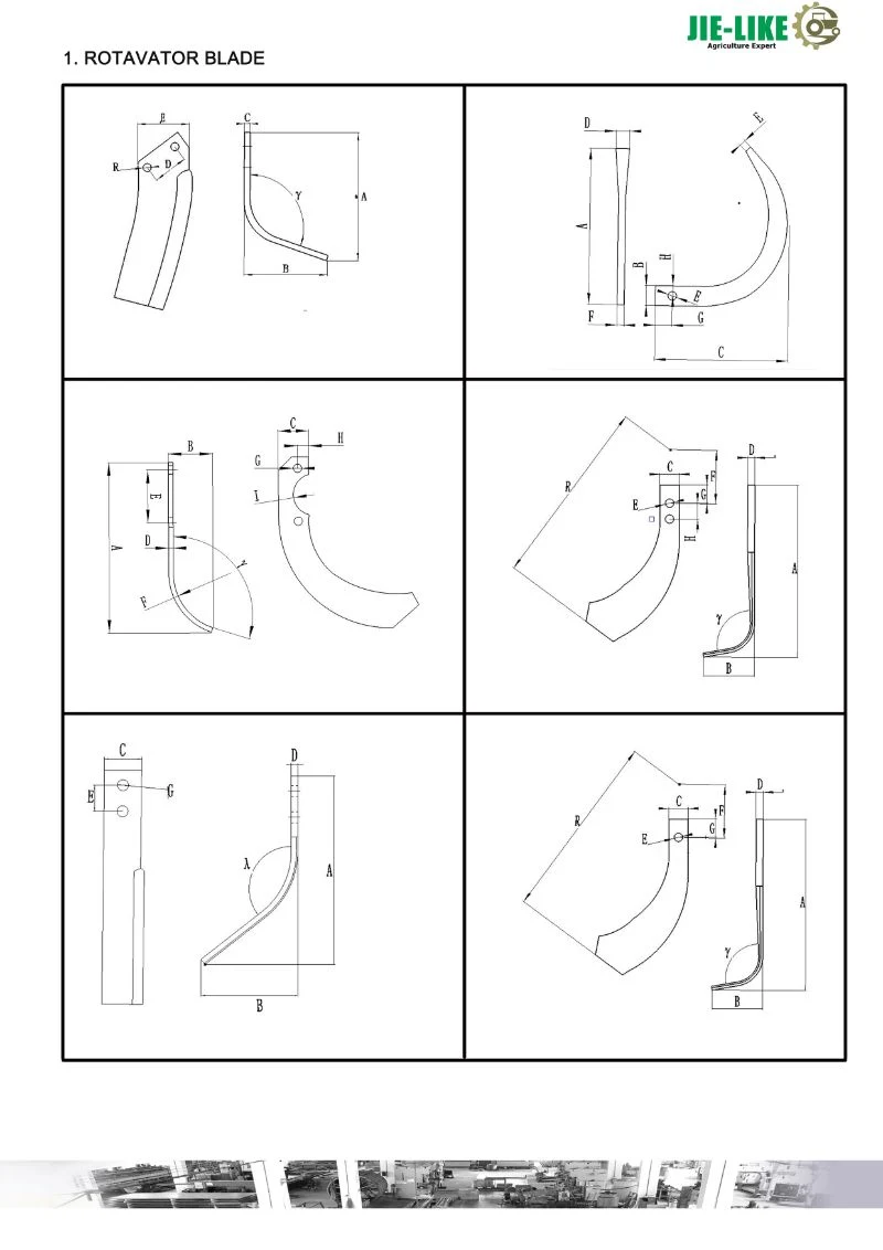 Rotavator Accessories Rotary Tiller Blade 581 681 981 1081