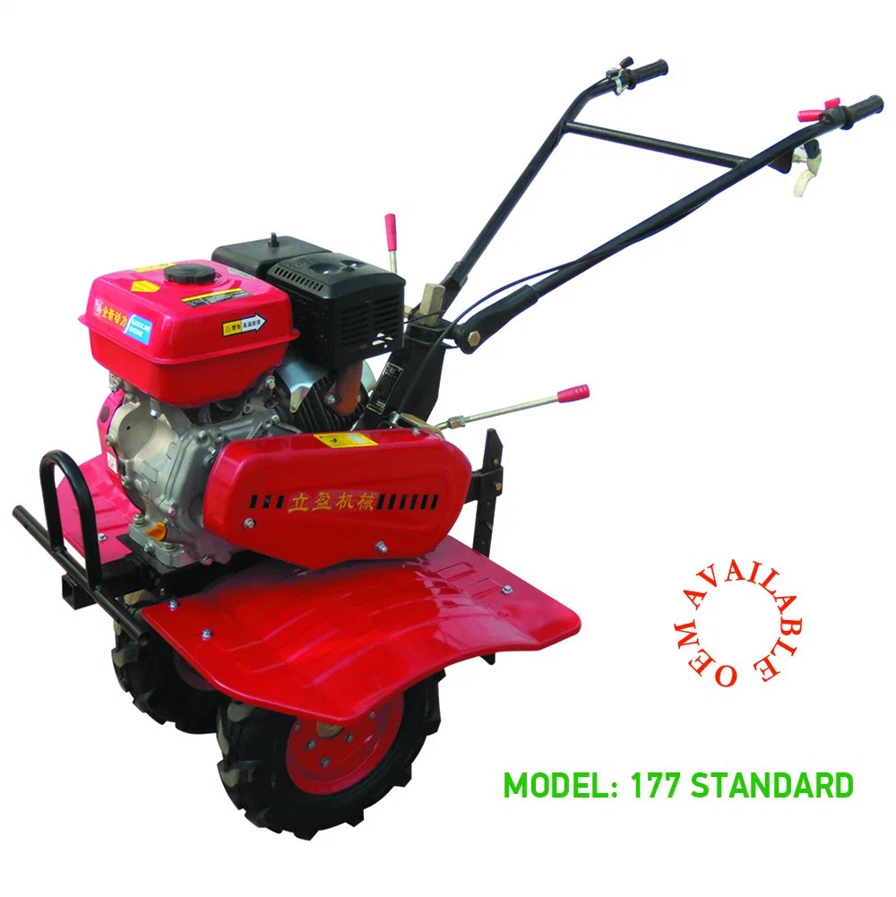 Walk Behind Mini Tractor Power Cultivator Ditching Ploughing Rotary Tiller