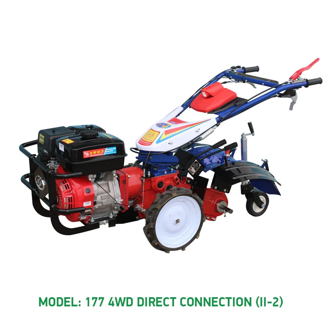 Walk Behind Mini Tractor Power Cultivator Ditching Ploughing Rotary Tiller