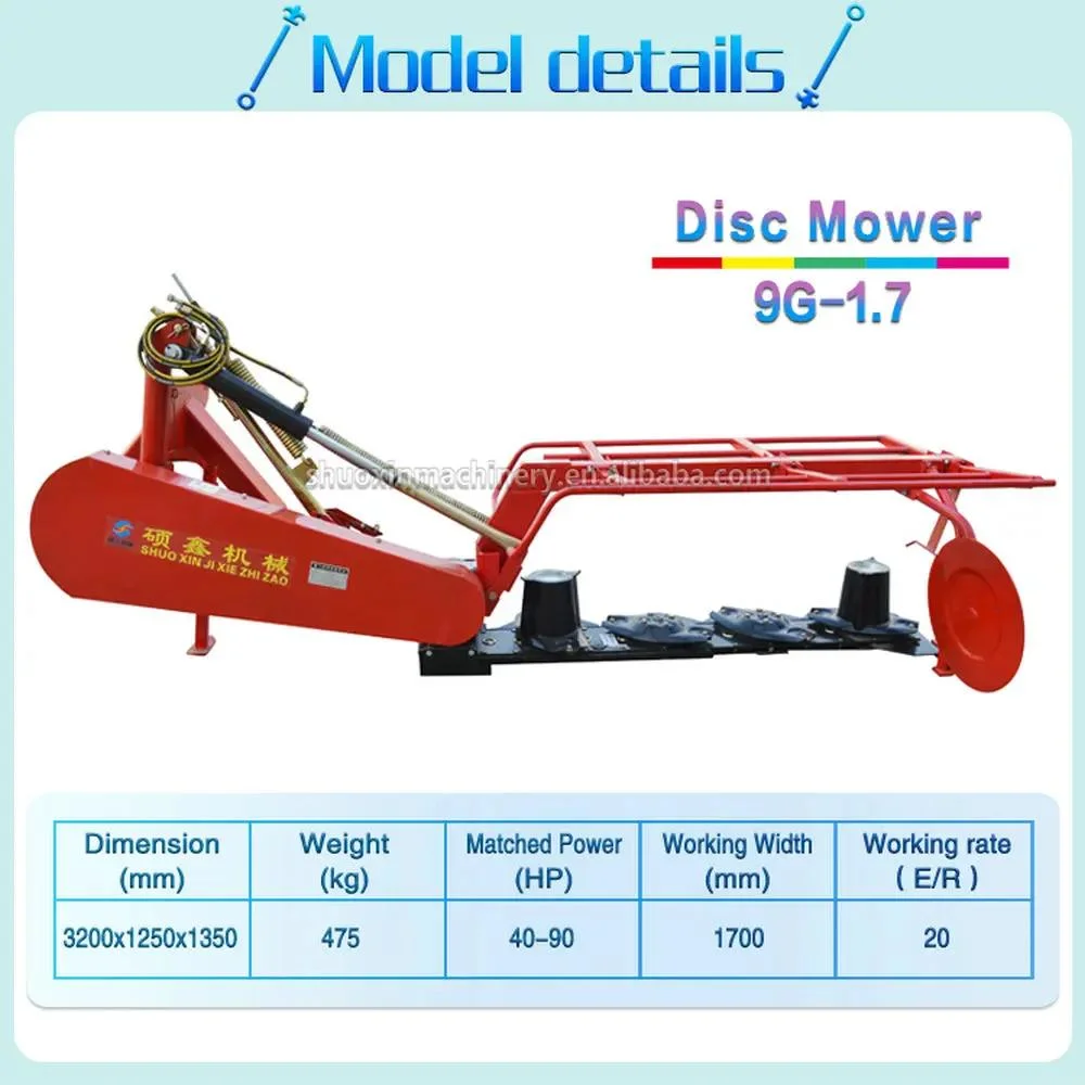 Shuoxin Factory Price Disc Flail Mower Pto Driven Rotary Mower