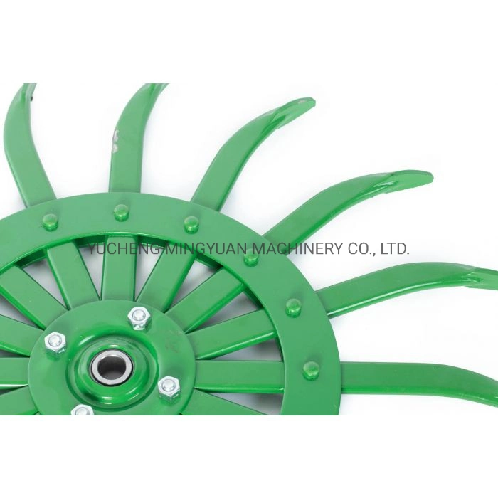 Yard Art Flower John Deere Green Iron Farmtool Rotary Hoe Blade