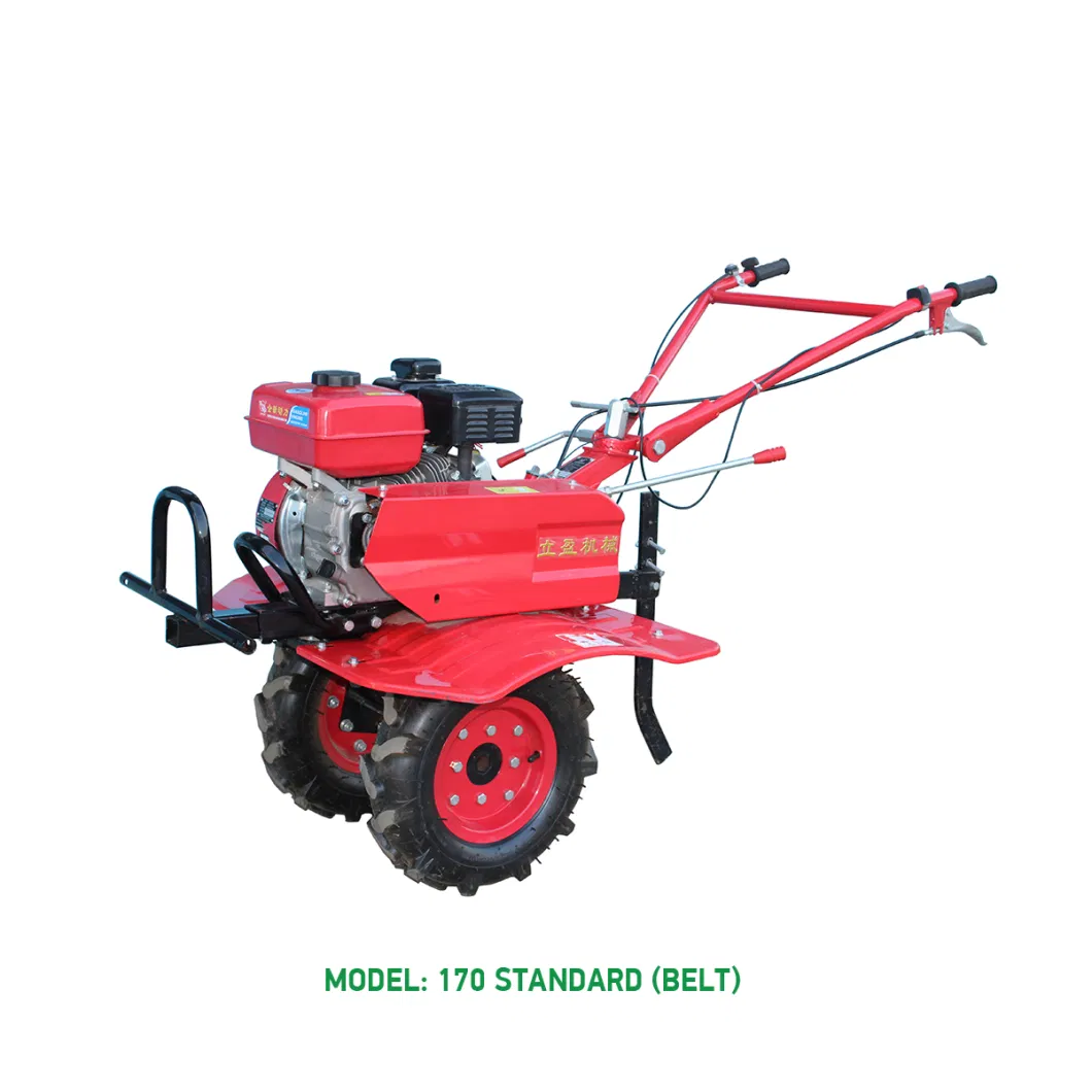 Walk Behind Mini Tractor Power Cultivator Ditching Ploughing Rotary Tiller