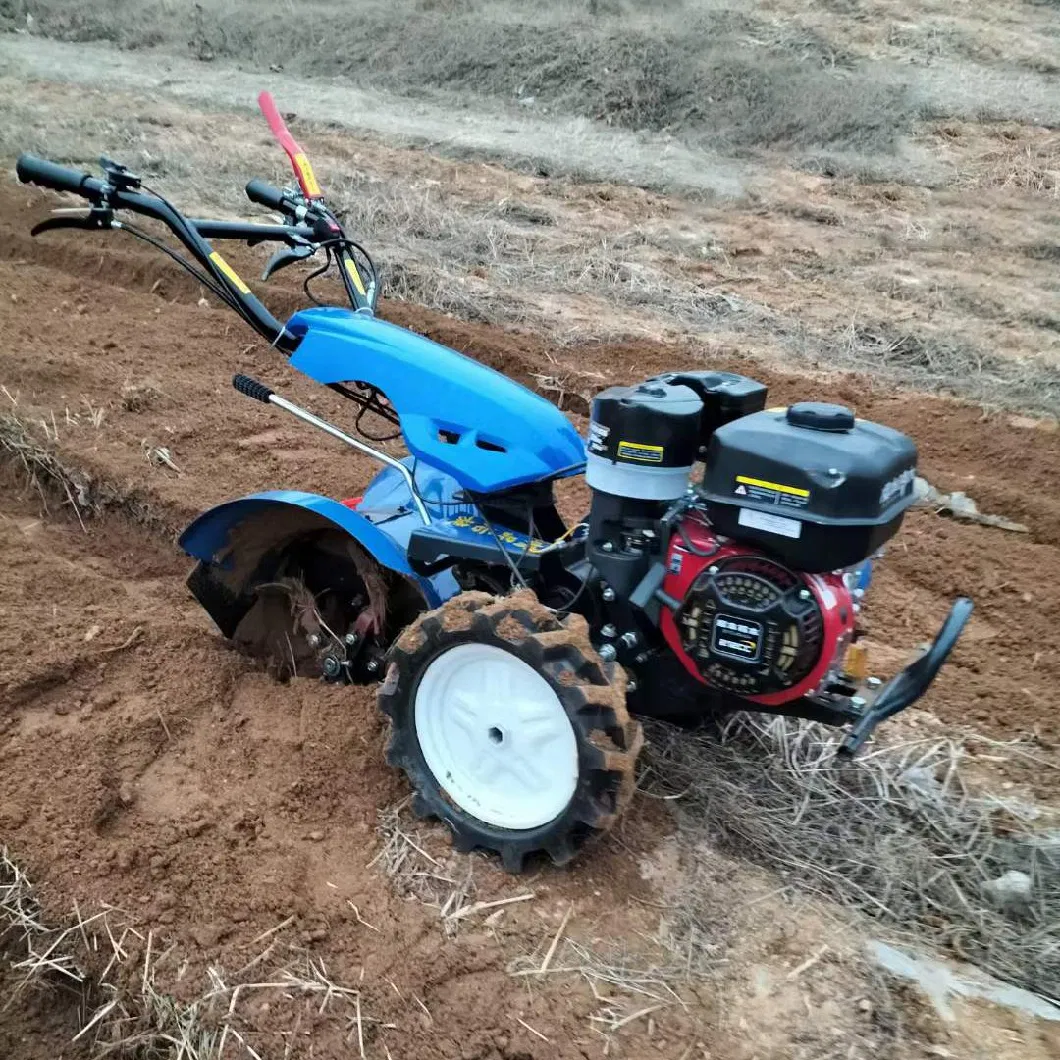 Walk Behind Mini Tractor Power Cultivator Ditching Ploughing Rotary Tiller