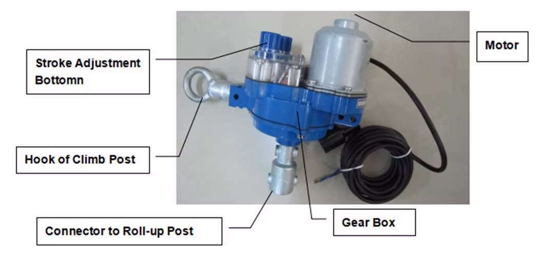 Greenhouse Film Roll up Electric Motor 100W DC 24V for Ventilation