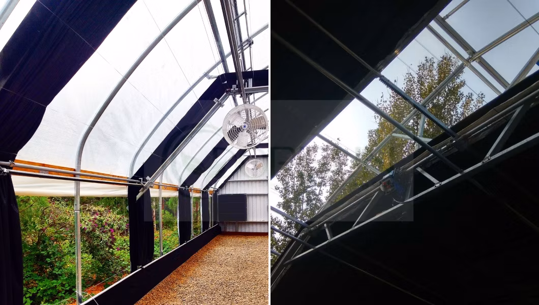 Irrigation and Nutrient Systems Agricultural Light Deprivation Green House Polytunnel Blackout Greenhouse
