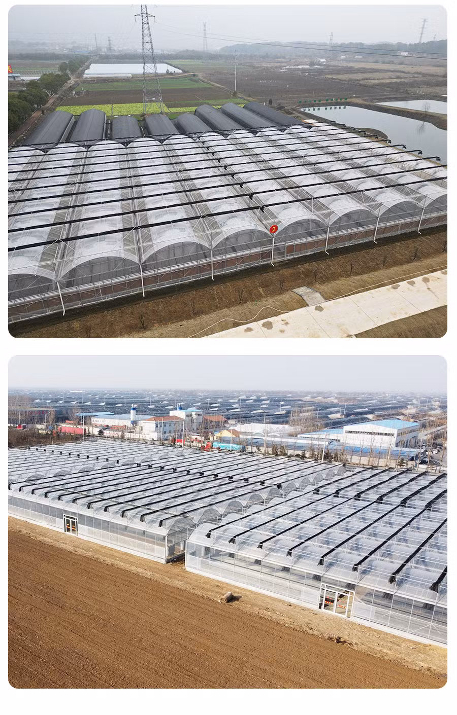 Low Cost Plastic Film Covered Photovoltaic Greenhouse Tunnel Top Vent Sawtooth Solar Photovoltaic Greenhouse