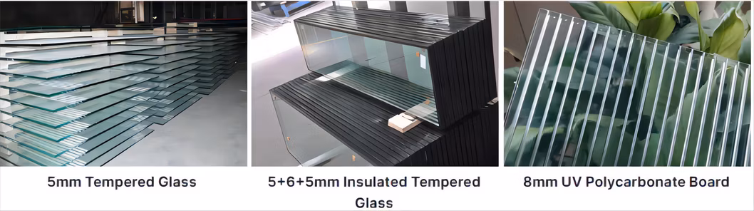 Aluminum Frame PC Plastic Board Greenhouse with Hydroponics System and Blackout Net