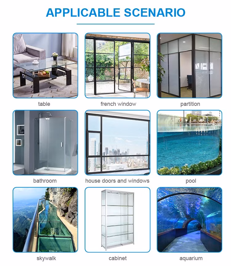 3-19mm Tempered Greenhouses Toughened Safety Glass Glass Wall for Building Glass for Architecture