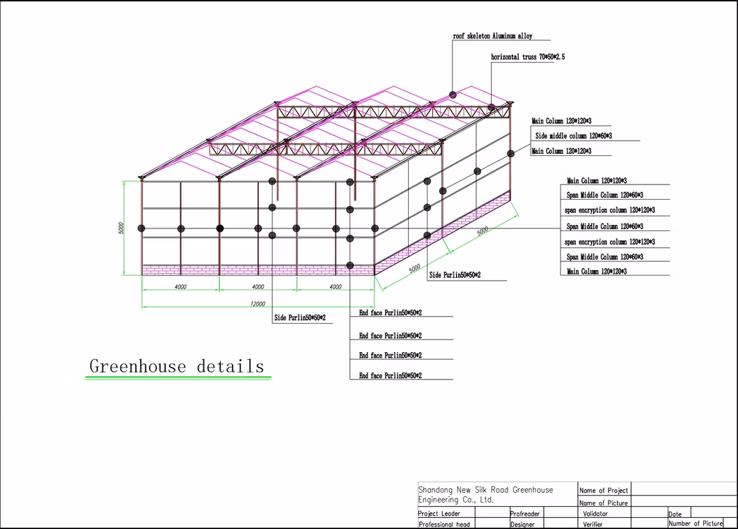 Multi-Span Venlo Glass Polycarbonate Greenhouse Glass Greenhouse for Agro