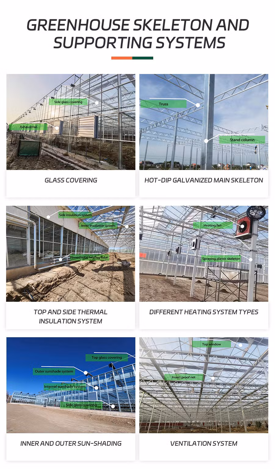 Glass Greenhouse Beautiful for High-End Crop Planting to Increase Output Value and Quickly Recover Investment Costs