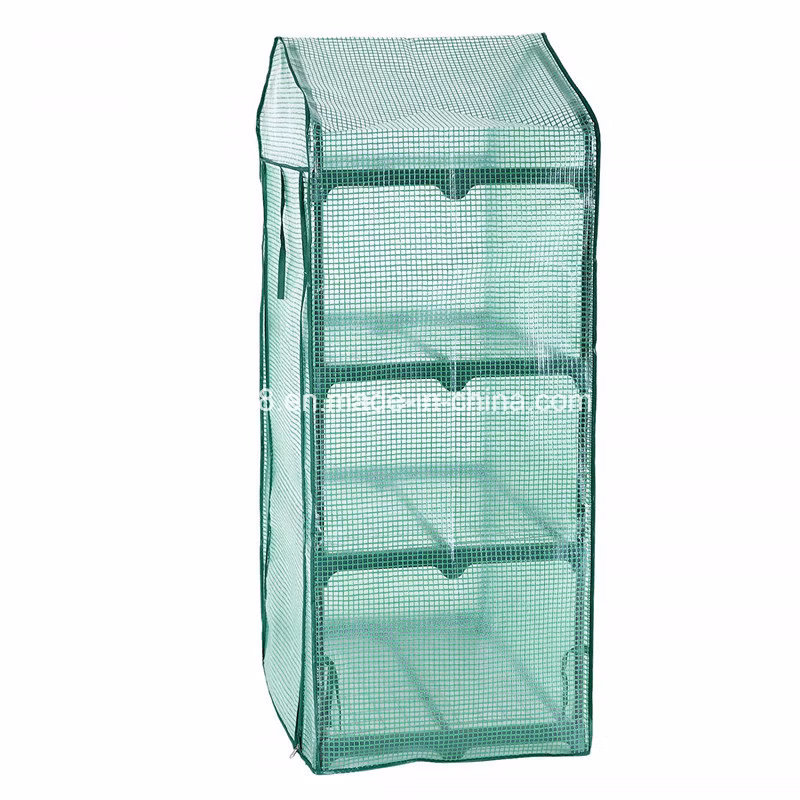 3-Tier Greenhouse, Outdoor Gardening Hot House with Zippered Cover and Metal Shelves (JGG0008)