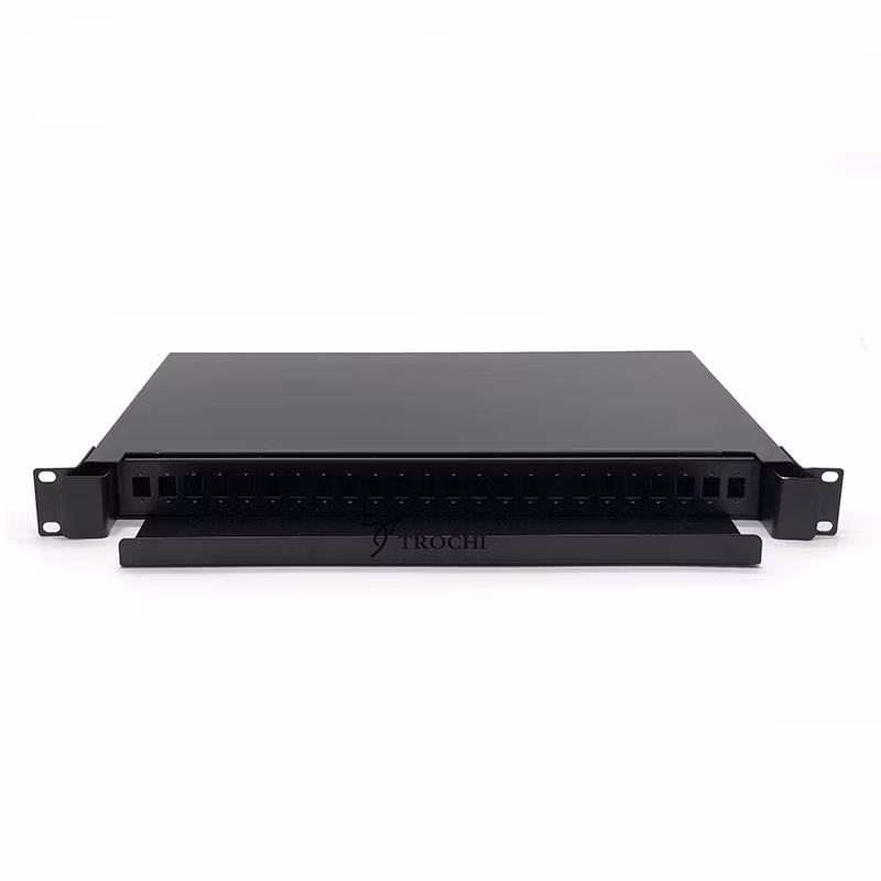 19 Inch Cold Roll Steel Drawer Type Slidable Rack-Mount Fiber Optic Distribution Frame ODF Fiber Optic Patch Panel