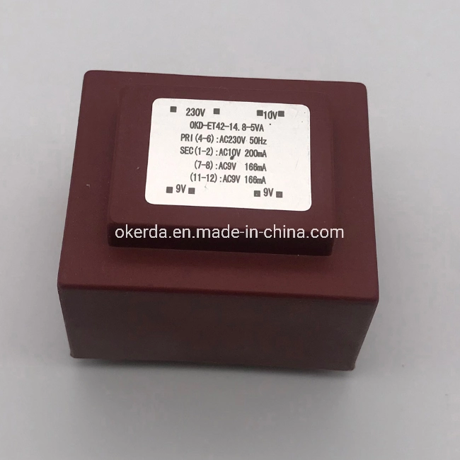 PCB Mounting Epoxy Resin Encapsulated Sealed Transformer 230V 5va