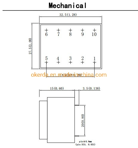 Shenzhen Okerda Tech 50 60Hz Ei30 Encapsulated Sealed Electronic Transformer