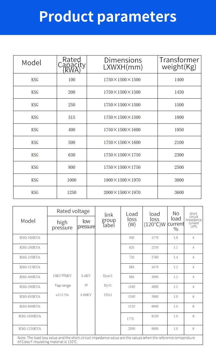 100/200/250/315/400/500/630/800/1000/1250 kVA Dry Type Mining Transformer Customized