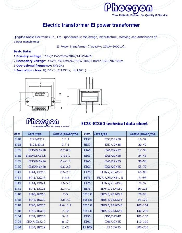 Fully Isolated and Insulated UL Approved Respirator Transformer with PC Pin