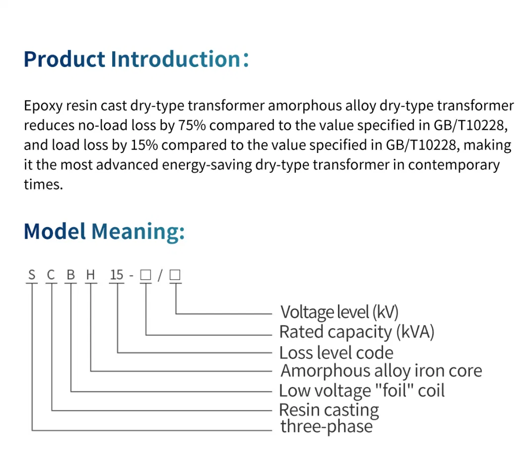 3 Phase Dry Type Transformer 100kVA Distribution Transformer