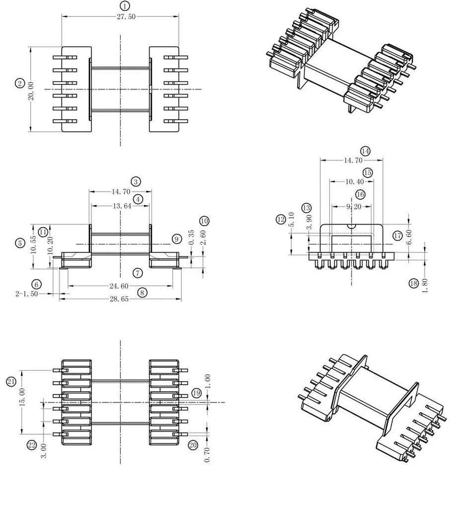 Efd Type SMPS Transformers Easily Inserted Into PCB