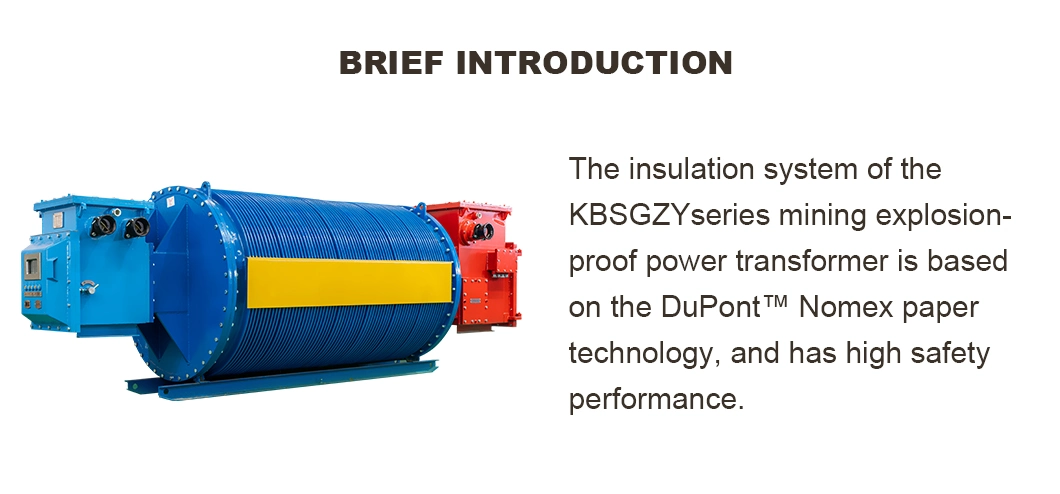 500/6kv Mining Explosion-Proof Dry-Type Distribution Voltage Power Transformer