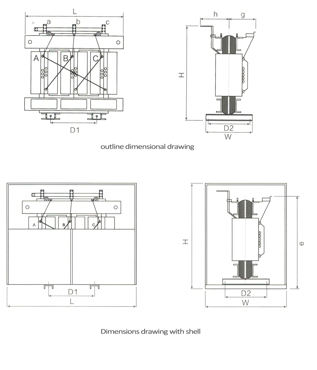 Three Phase Dry Type Mining Explosion Isolation Transformer Copper/Aluminium 1000kVA