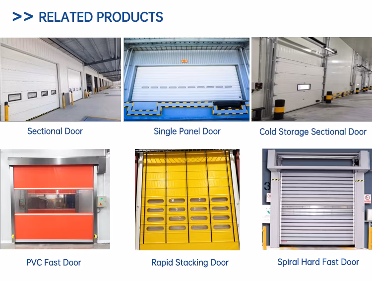 Industrial Exterior PVC Rapid High Speed PVC Stacking Folding Door
