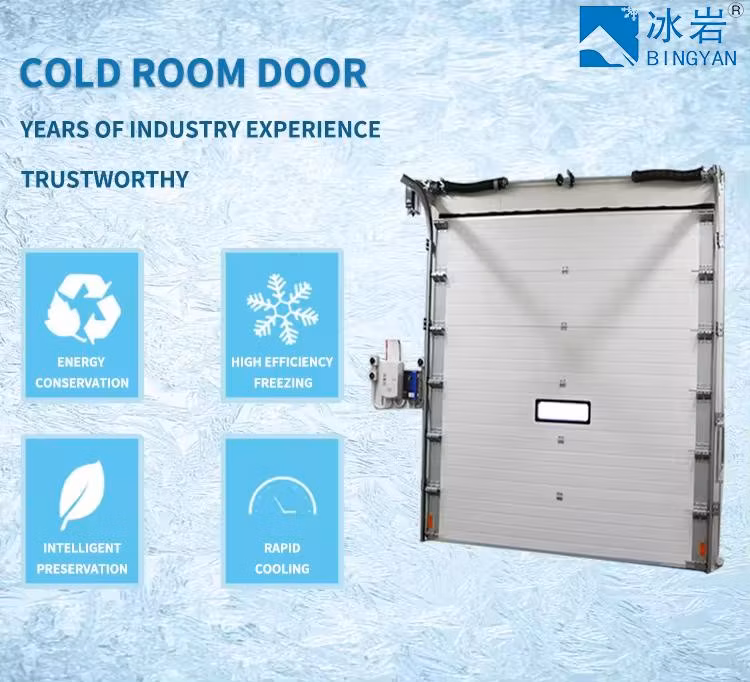 Industrial Overhead Thermal Insulated Vertical Lifting Metal Sliding up Sectional Garage Door for Cold Storage Freezer Room, Warehouse and Loading Docks or Bays