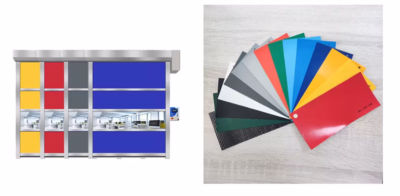Automatic Modern Design Industrial Fast Push Pull Button High-Speed Doors for Automotive Factories