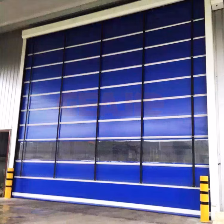 Industrial Exterior PVC Rapid High Speed PVC Stacking Folding Door