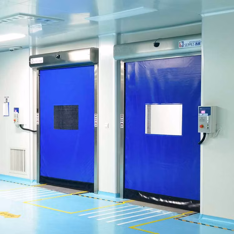High Speed Self-Repairing Roll up Zipper Fast Doors for Clean Room